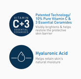 CeraVe Vitamin C Serum with Hyaluronic Acid | Skin Brightening Serum for Face with 10% Pure Vitamin C | Fragrance Free | 1 Fl. Oz